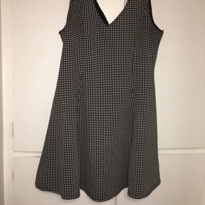 Black and white print dress
